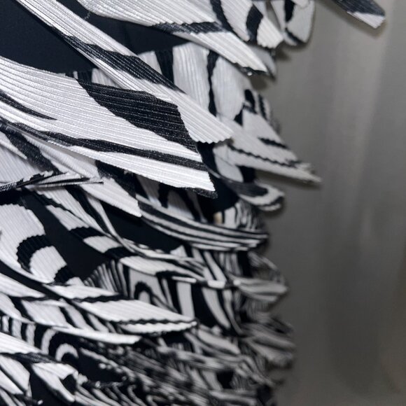 NWT - Samuel Dong Women's Black/White Strapless Stretch Dress -  Size XS - Picture 5 of 6